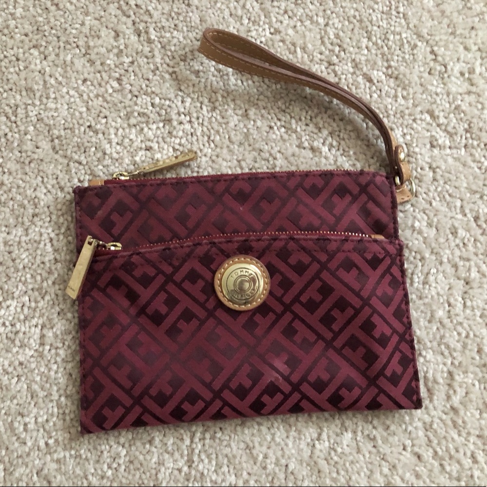 Burgundy Tommy Hilfiger Wristlet